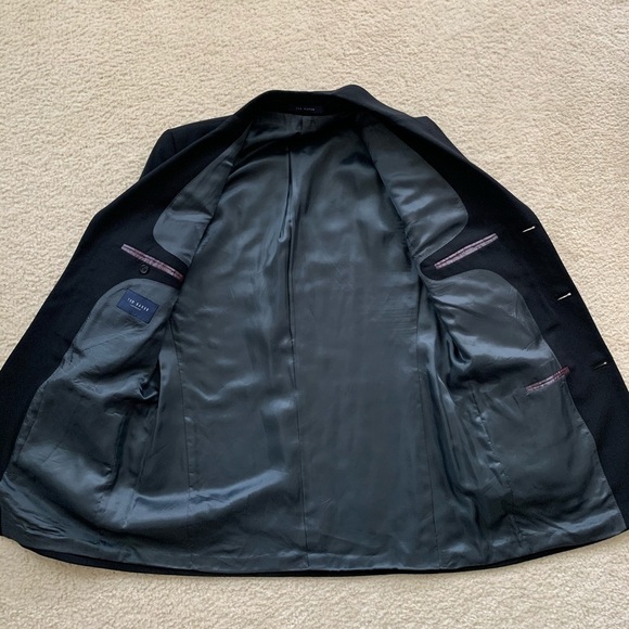 Ted Baker London Black Wool Blazer Suit Jacket 42L - Picture 2 of 6